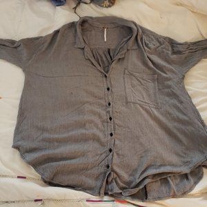 FREE PEOPLE Sripped Blouse Small